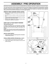 Husqvarna 10527STE Snow Blower Owners Manual, 2004,2005,2006,2007,2008,2009 page 5