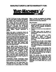 MTD Yard Machines E642E E662H 614E E644E E664F Snow Blower Owners Manual page 28