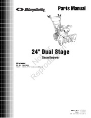 Simplicity 1695515 24-Inch Dual Stage Snow Blower Owners Manual page 1