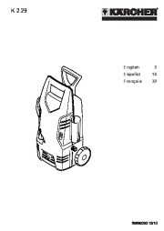Kärcher K 2.29 Electric Power High Pressure Washer Owners Manual page 1