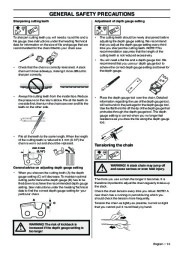 Husqvarna 340 340e 345e 350 Chainsaw Owners Manual, 2007,2008,2009,2010 page 13