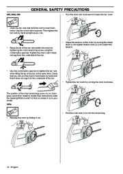 Husqvarna 340 340e 345e 350 Chainsaw Owners Manual, 2007,2008,2009,2010 page 14