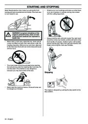 Husqvarna 340 340e 345e 350 Chainsaw Owners Manual, 2007,2008,2009,2010 page 22