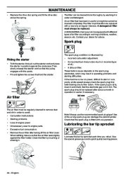 Husqvarna 340 340e 345e 350 Chainsaw Owners Manual, 2007,2008,2009,2010 page 36