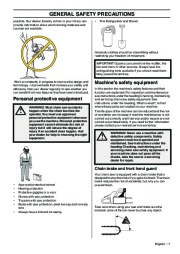 Husqvarna 340 340e 345e 350 Chainsaw Owners Manual, 2007,2008,2009,2010 page 7