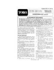 Toro 38052C 521 Snowthrower Laden Anleitung, 1988 page 1