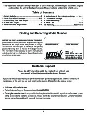 MTD Troy-Bilt 550 Series Lawn Edger Lawn Mower Owners Manual page 2