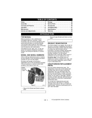 Ariens Sno Thro 932105 8526 932506 8526 Snow Blower Owners Manual page 4