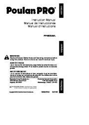 Poulan Pro PP4620AVL Chainsaw Owners Manual page 1