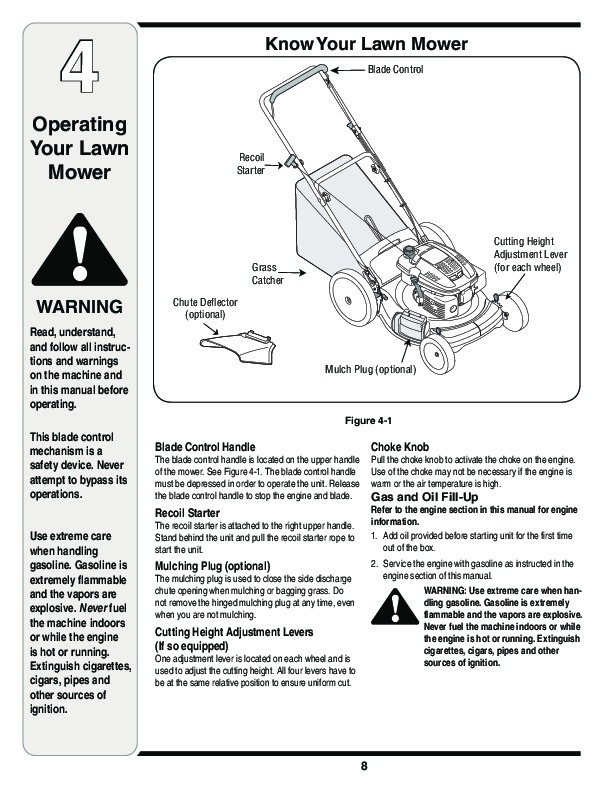 Mtd 54m Series 21 Inch Rotary Lawn Mower Owners Manual