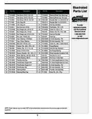 MTD 610 Hydrostatic Lawn Tractor Mower Parts List page 5