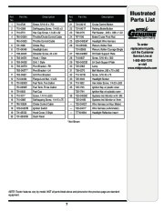 MTD 610 Hydrostatic Lawn Tractor Mower Parts List page 7