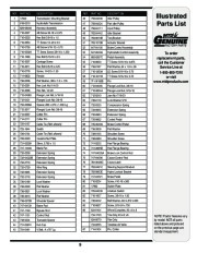 MTD 610 Hydrostatic Lawn Tractor Mower Parts List page 9
