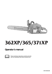 Husqvarna 362XP 365 371XP Chainsaw Owners Manual, 1999 page 1