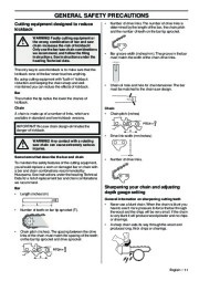 Husqvarna T425 Chainsaw Owners Manual, 2003,2004,2005,2006,2007,2008 page 11