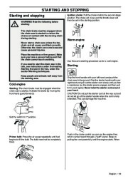 Husqvarna T425 Chainsaw Owners Manual, 2003,2004,2005,2006,2007,2008 page 19