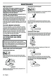 Husqvarna T425 Chainsaw Owners Manual, 2003,2004,2005,2006,2007,2008 page 30