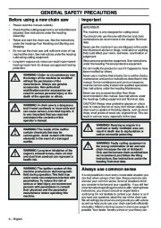 Husqvarna T425 Chainsaw Owners Manual, 2003,2004,2005,2006,2007,2008 page 6