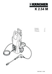 Kärcher K 2.54 M Electric Power High Pressure Washer Owners Manual page 1