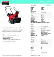 Honda HS520 Snow Blower Catalog page 2