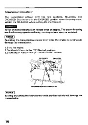 Honda HS624 HS828 Snow Blower Owners Manual page 17