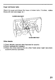 Honda HS624 HS828 Snow Blower Owners Manual page 22