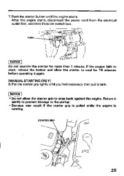 Honda HS624 HS828 Snow Blower Owners Manual page 26