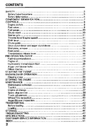 Honda HS624 HS828 Snow Blower Owners Manual page 3