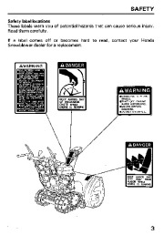 Honda HS624 HS828 Snow Blower Owners Manual page 4