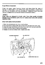 Honda HS624 HS828 Snow Blower Owners Manual page 42