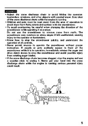 Honda HS624 HS828 Snow Blower Owners Manual page 6