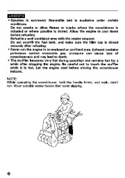 Honda HS624 HS828 Snow Blower Owners Manual page 7