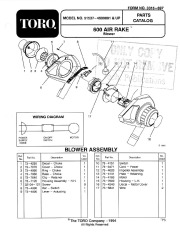 Toro 51537 600 Air Rake Parts Catalog, 1995 page 1