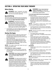MTD 6FE E F Style Snow Blower Owners Manual page 10