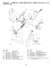 Weed Eater 96041011901 Lawn Tractor Parts List, 2010 page 16