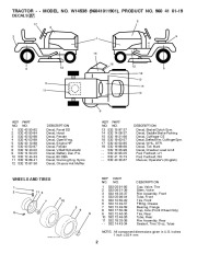 Weed Eater 96041011901 Lawn Tractor Parts List, 2010 page 2