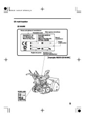 Honda HS760 HS970 Snow Blower Owners Manual page 12