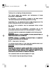 Honda HS760 HS970 Snow Blower Owners Manual page 3