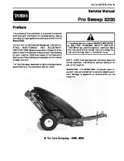 Toro 05137SL Rev A Service Manual Pro Sweep 5200 Preface Publication page 1