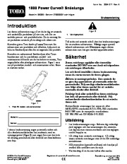 Toro 38026 1800 Power Curve Snowthrower Owners Manual, 2007, 2008 page 1