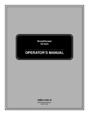 John Deere 141984 I9 42-Inch Snow Blower Owners Manual page 1