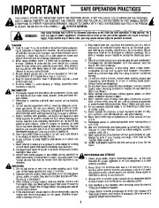 MTD White Outdoor Snow Boss 500 850 1050 315-616E190 315E646F190 315E666H190 Snow Blower Owners Manual page 2