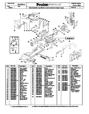 Poulan Titanium 2550T Chainsaw Parts List page 1