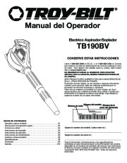 MTD Troy-Bilt TB190BV Electric Blower Vacuum Owners Manual page 21