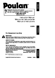 Poulan S1970 Chainsaw Owners Manual page 1