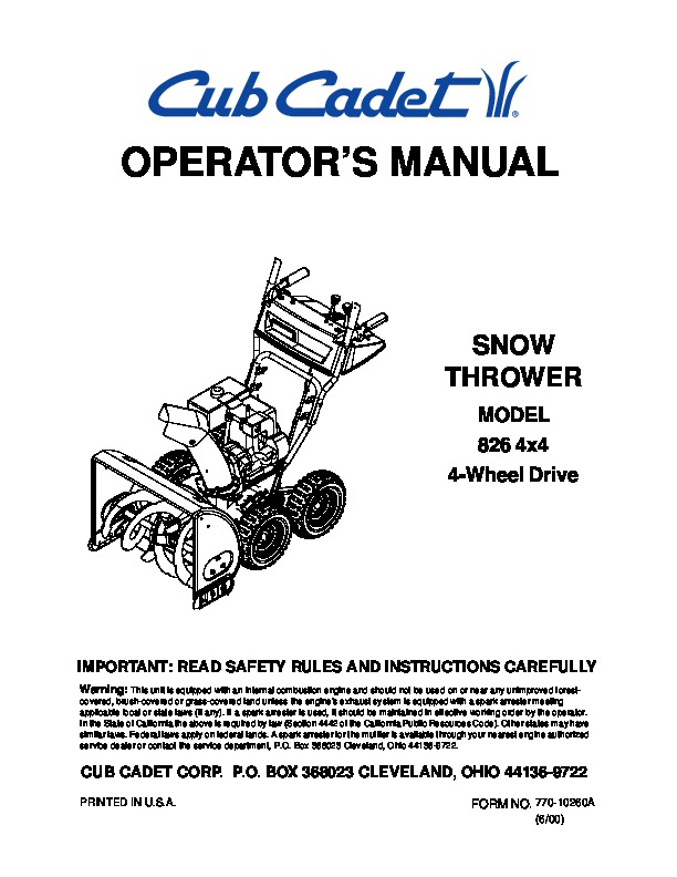 1979 mtd 826 snowblower parts diagram