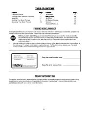 MTD White Outdoor OGST-3106 Snow Blower Owners Manual page 2
