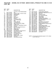 2010 Weed Eater 96041012001 Lawn Tractor Parts Manual, 2010 page 9