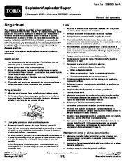 Toro 51593 Super Blower/Vacuum Owners Manual, 2007, 2008, 2009 page 22