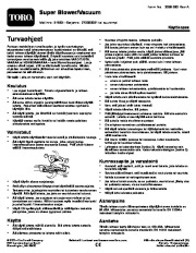 Toro 51593 Super Blower/Vacuum Owners Manual, 2007, 2008, 2009 page 29